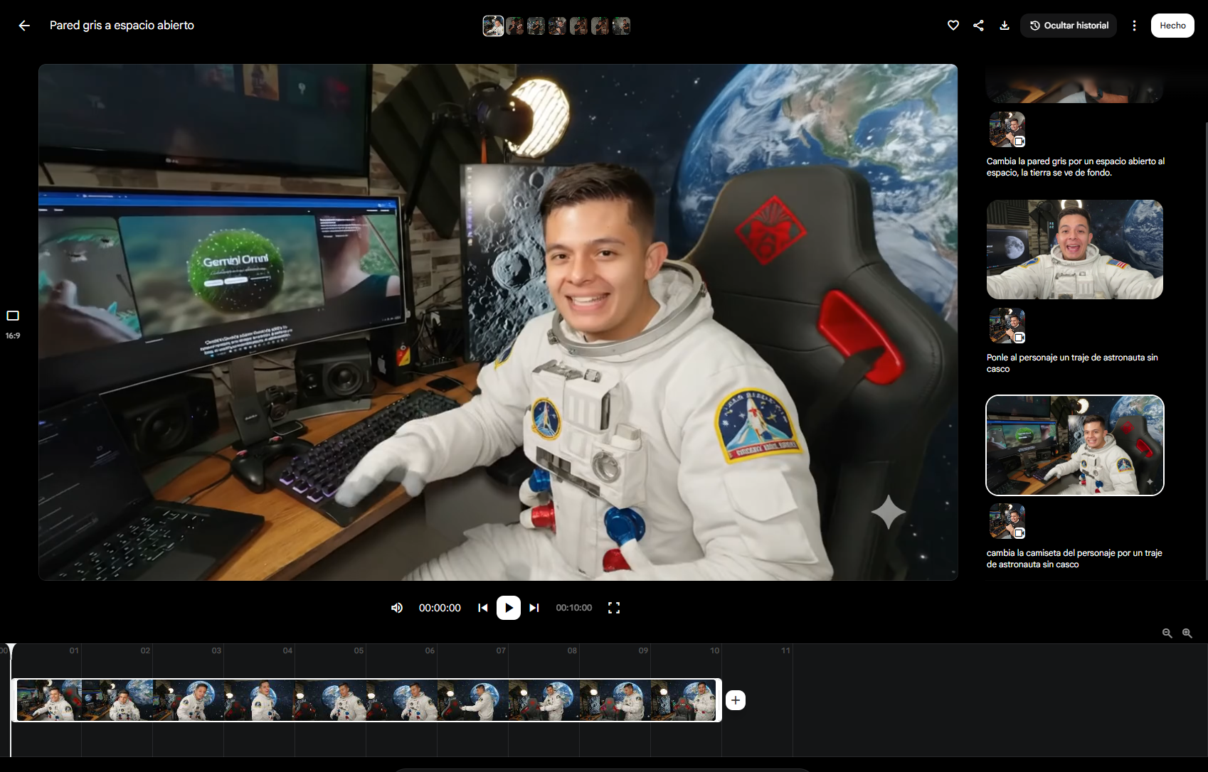 Aplicando un prompt al video
